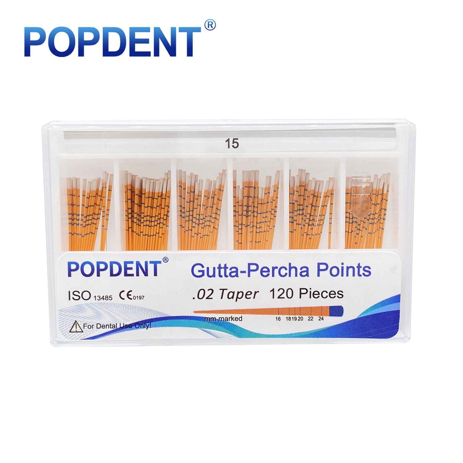 POPDENT Dental Gutta Percha Points Taper 0.02/0.04/0.06 15#-40# For Endo Use