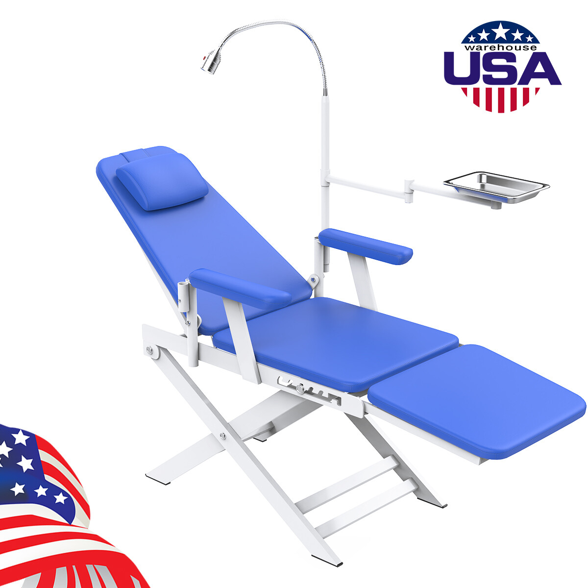 Portable Dental Mobile Delivery Unit Air Compressor Syringe SuctionTurbine/Chair