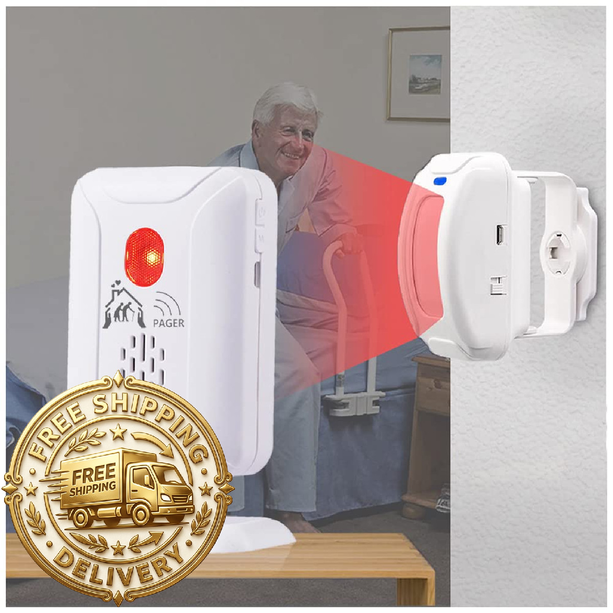 Nesthao Upgraded Version Bed Sensor Alarm And Fall Prevention For