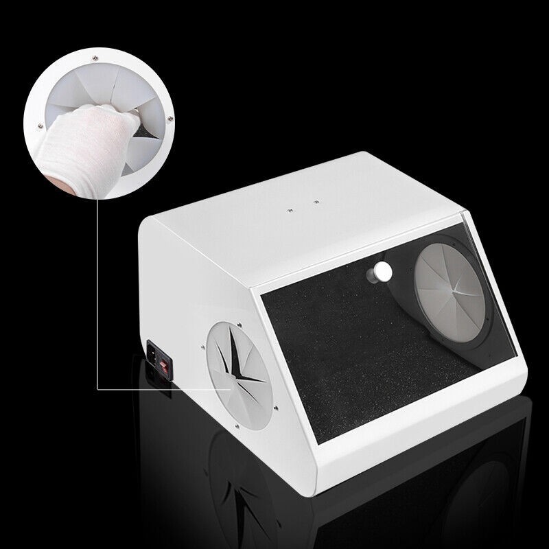 Dental Sandblasting Dust-proof Case LED Light Sandblaster Dust Collector Box EU