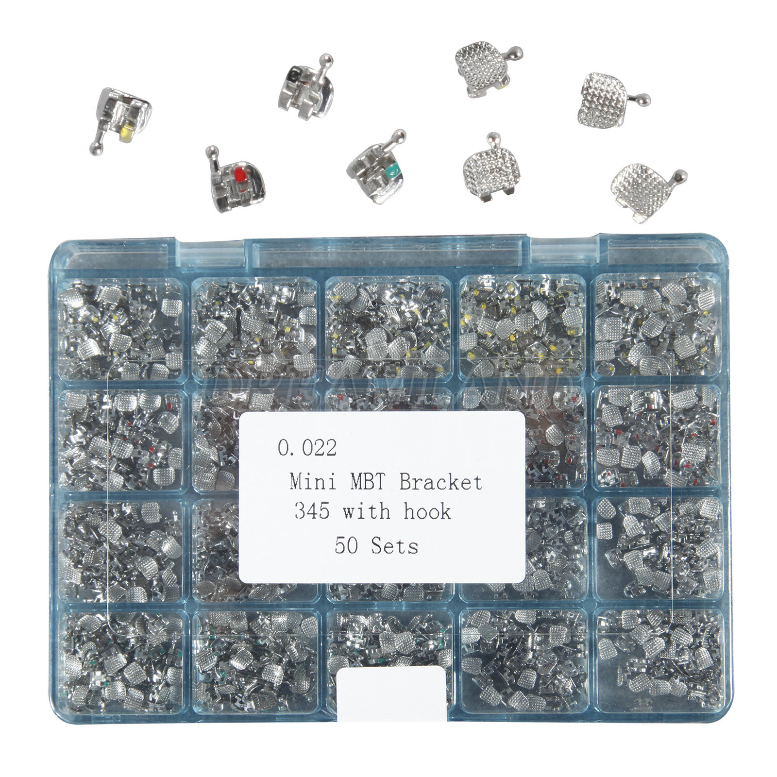1000 PCS Dental Metal Orthodontics Brackets Brace MINI MBT.022 345 Hooks #2 M