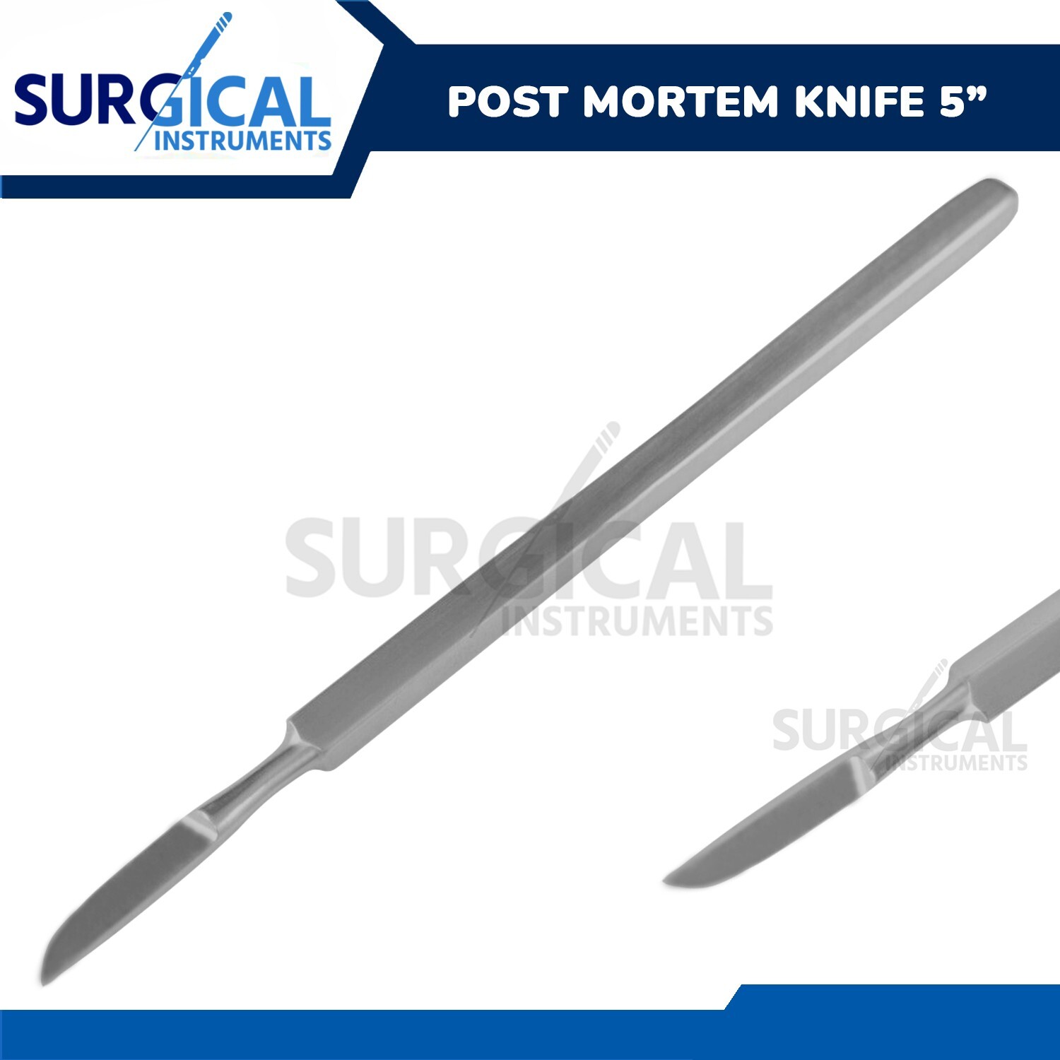 Stainless Steel Autopsy Post Mortem Dissection Blade – One Side Rounded 5″