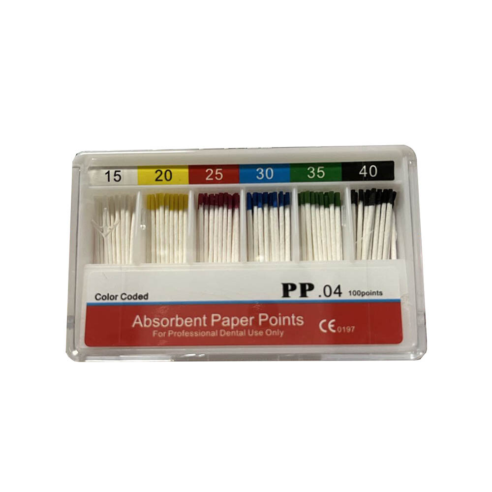 10 Packs Bomaoer Dental Endo Gutta Percha Points 0.02/0.04/0.06 Taper 15#-40#