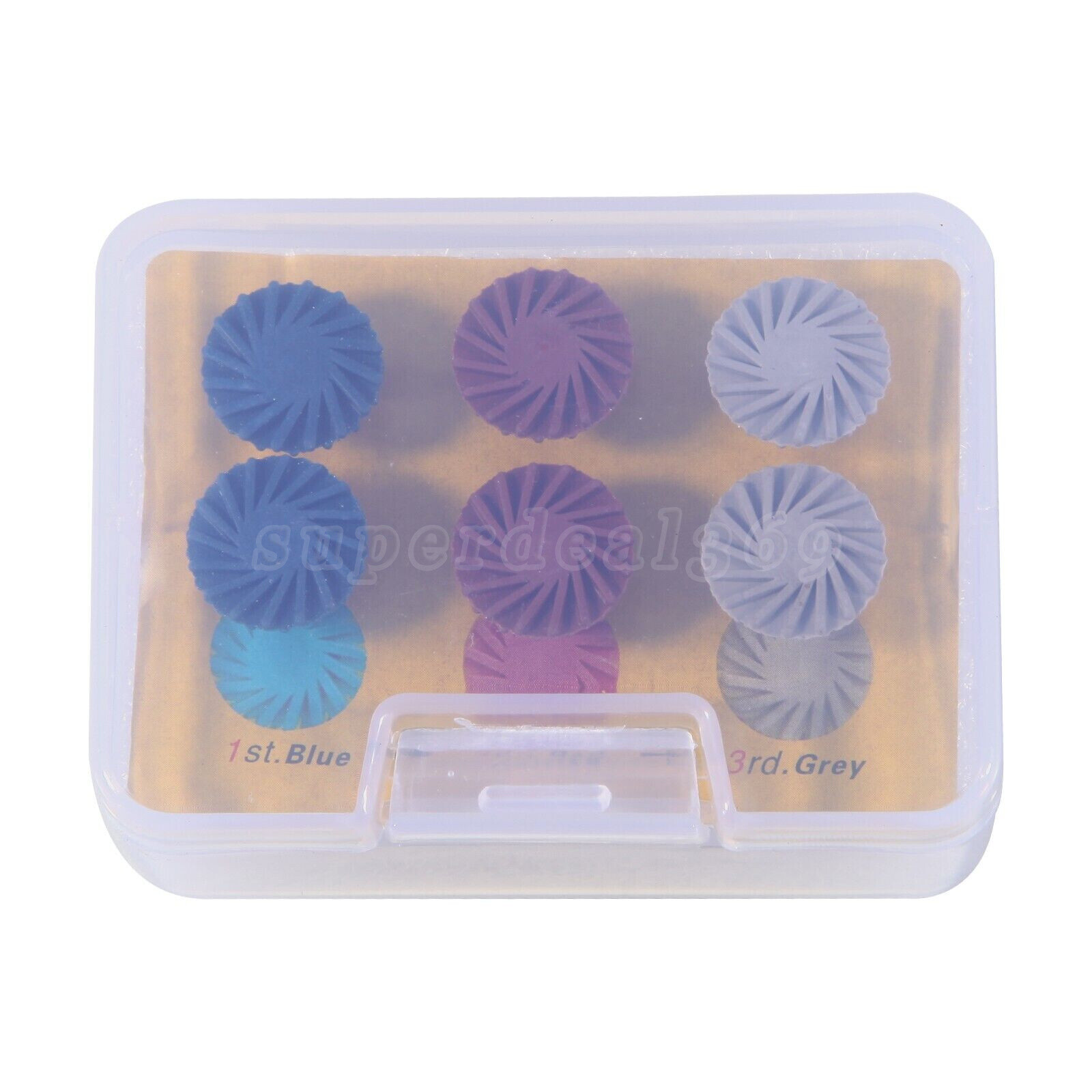 6*Dental Composite Polishing Diamond Burs RA 2.35mm Disc Rubber Wheel Kit ty