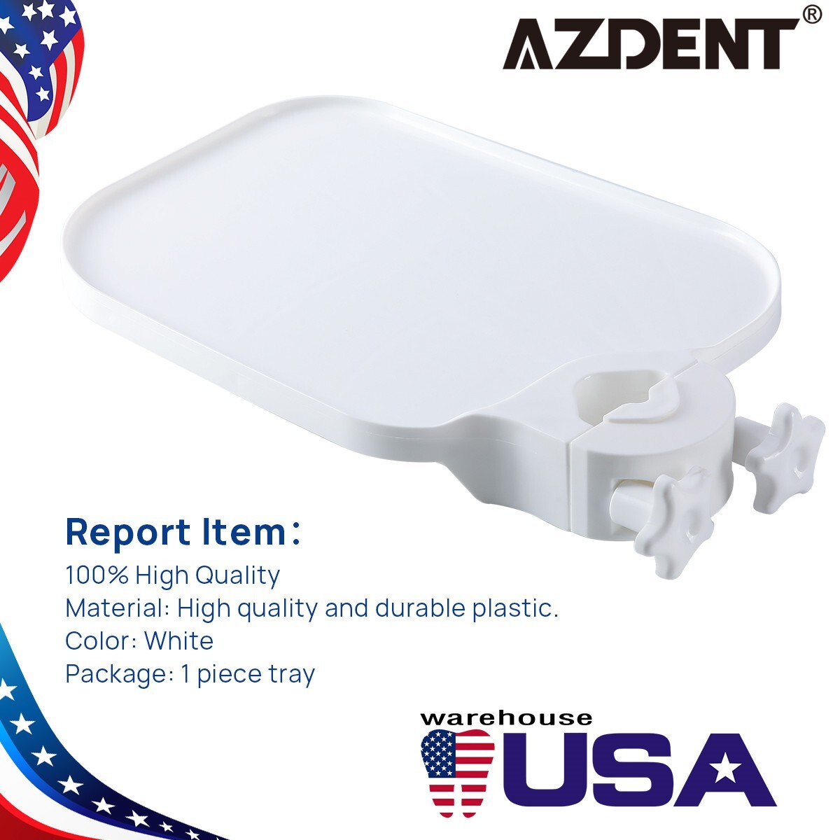 AZDENT Dental Universal Plastic Tray Table Chair Accessories For Dental Chair
