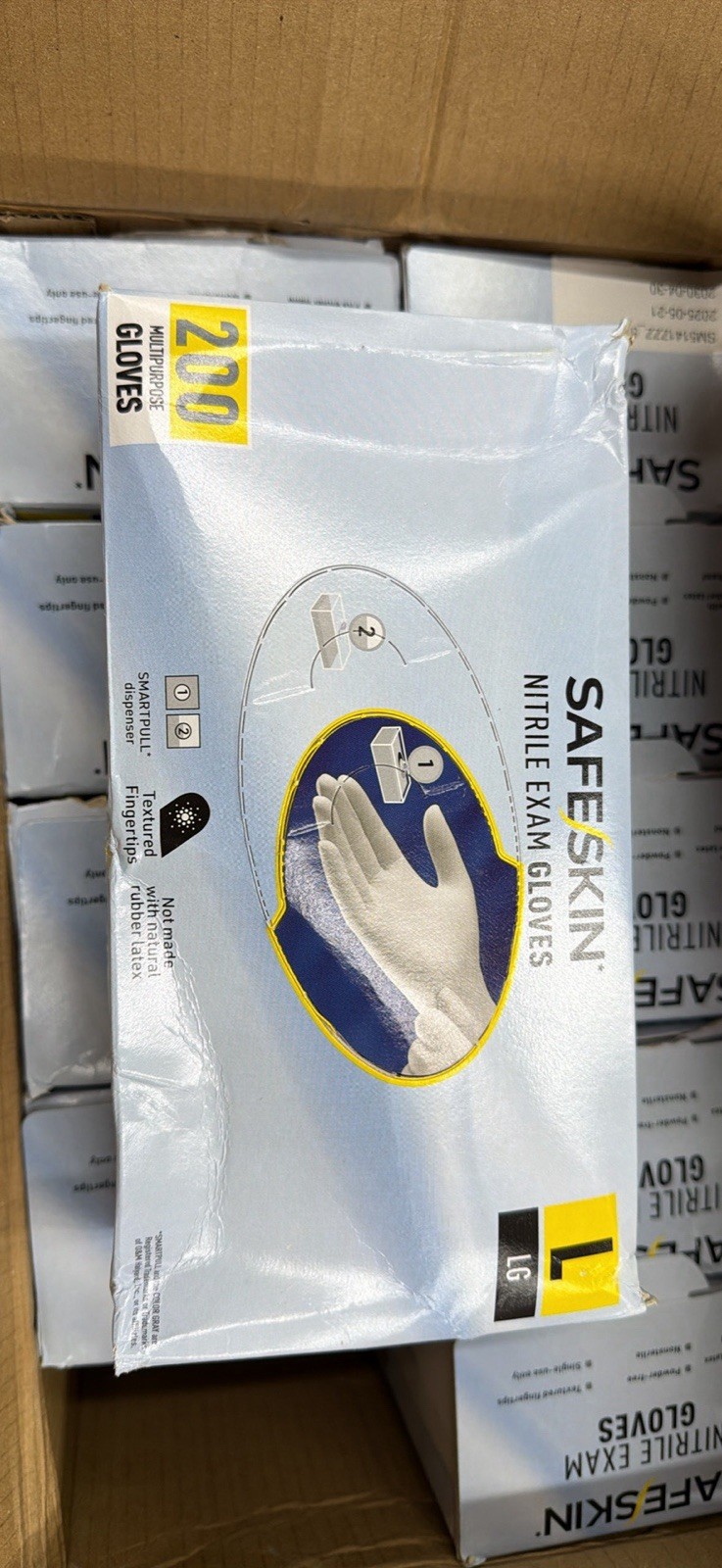10 SAFESKIN Nitrile Exam Gloves Disposable Powder-Free Gloves Multipurpose Large