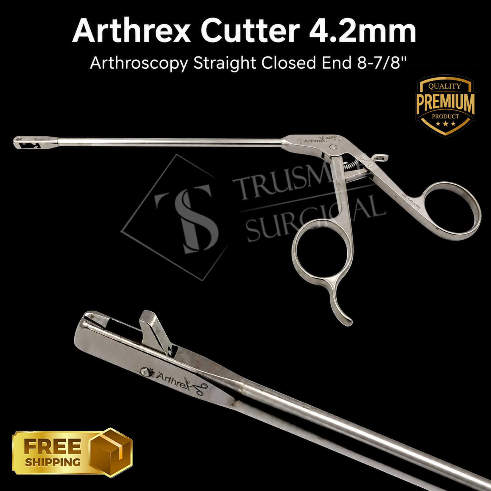 Arthrex Cutter 4.2mm Arthroscopy Straight Closed End 8-7/8″