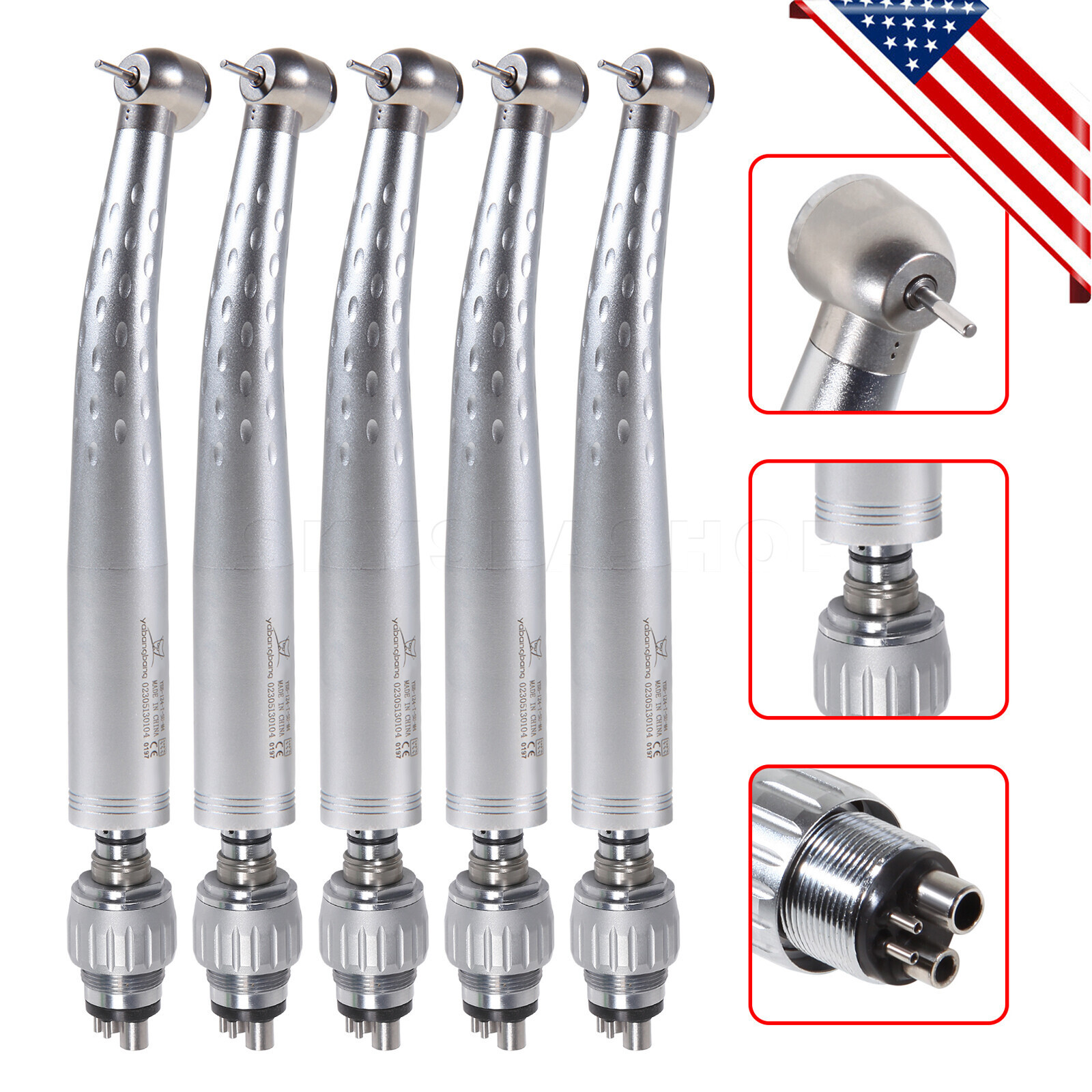 1-10 Dental High Speed Handpiece Large Torque fit KaV MULTIflex Coupler 4 Holes
