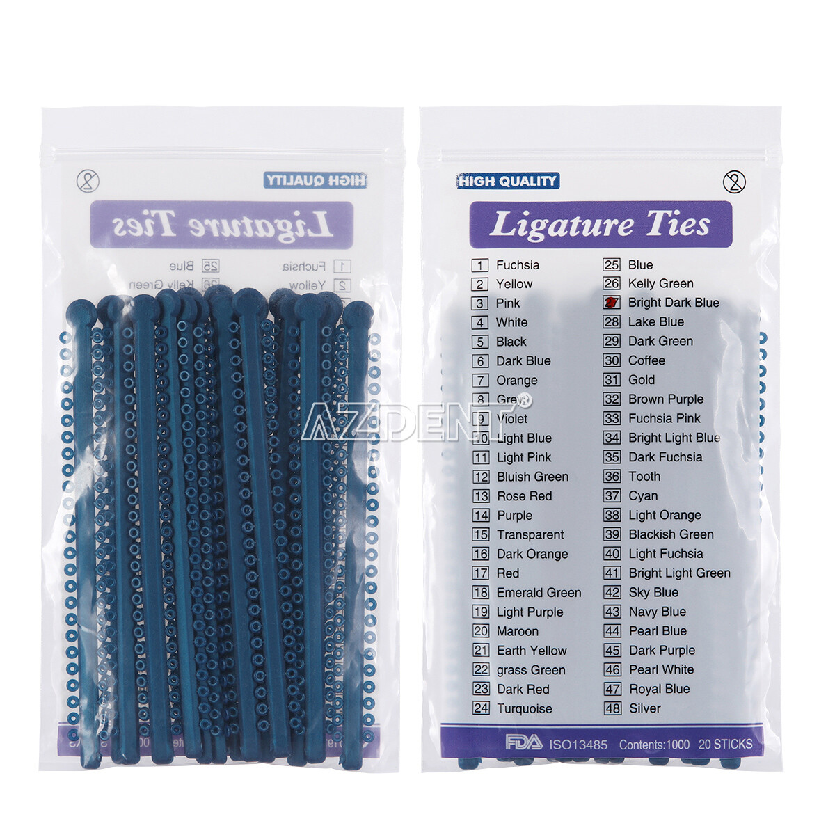 1000pcs Dental Orthodontic Elastic Ligature Ties Bands for Brackets 23 Colors