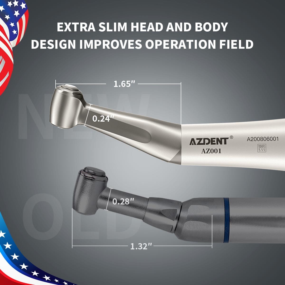 Dental Slow Low Speed Handpiece Contra Angle Push Button