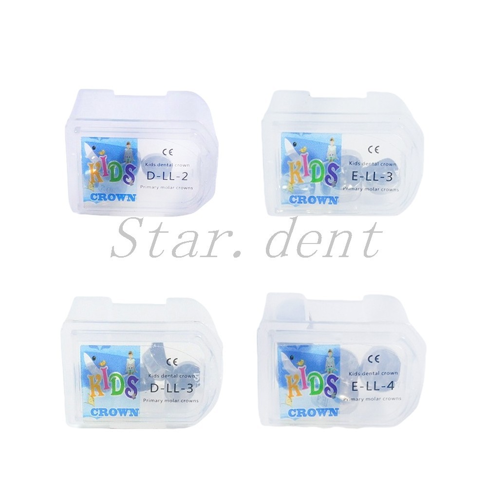 5pcs Dental Pediatric Crown Kids stainless steel molar crowns preformed Primary