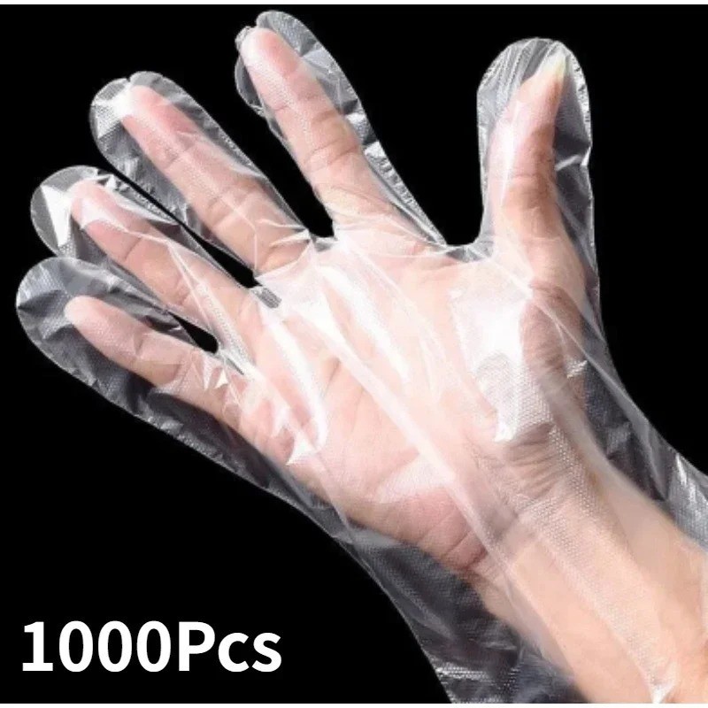 100/200/400pcsDisposable Polyethylene Plastic Gloves for Food handling, Cleaning