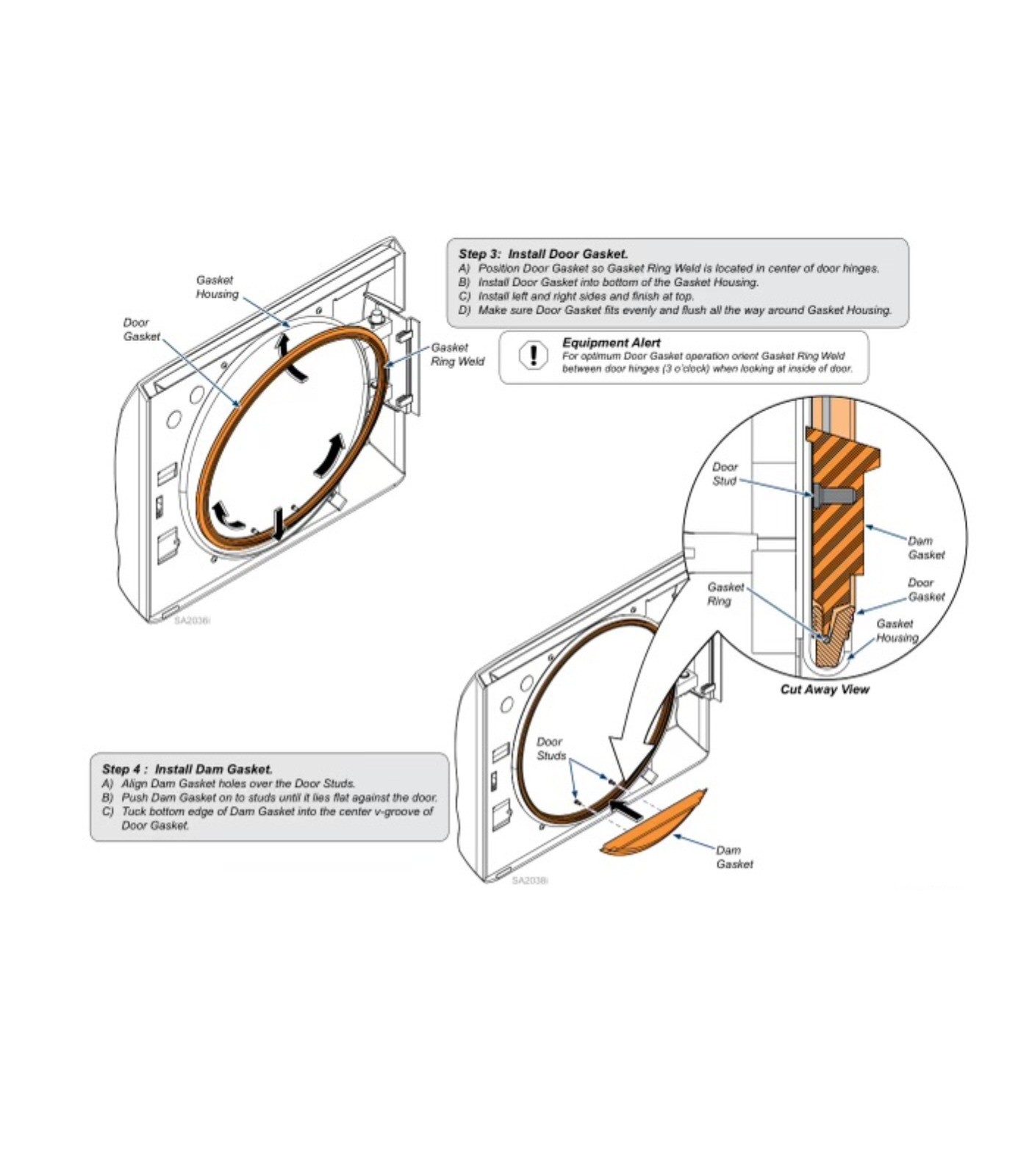 Midmark M11 DOOR GASKET KIT Part # 002-0504-00