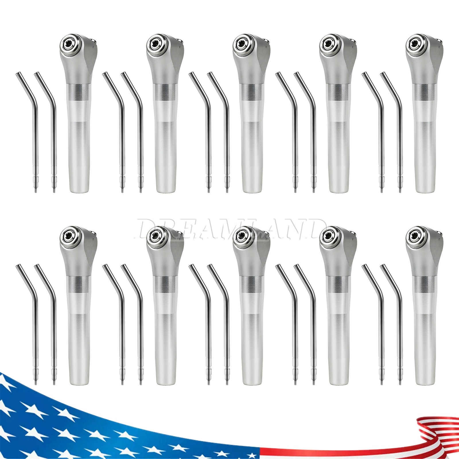 1-20pcs Dental Air Water Spray Triple Syringe with Nozzles/Tips/Tubes FO