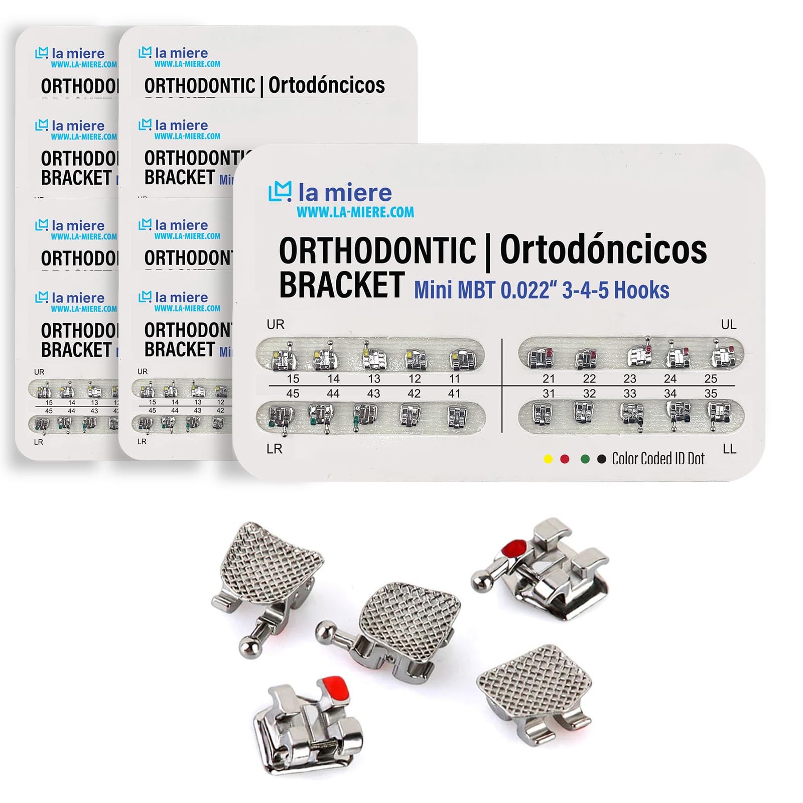 LA MIERE 200PCS Teeth Model Braces, Typodont Brackets, 0.022 MINI MBT