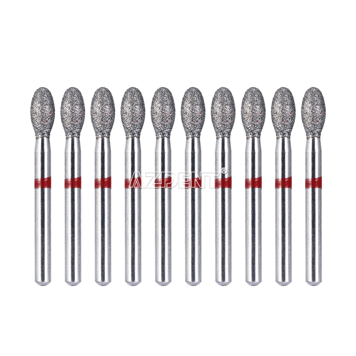 AZDENT Dental Diamond Burs 379-023F FG Hight Handpiece Football Cutting Fine Red