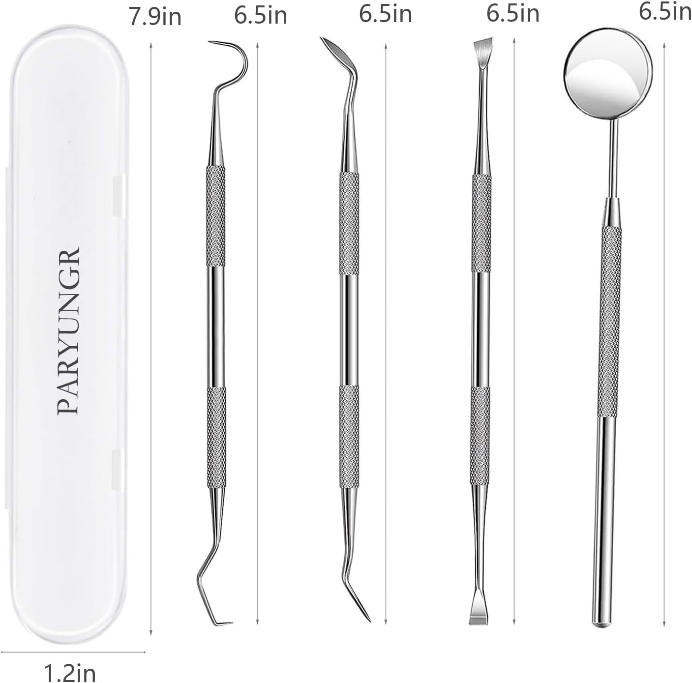 Professional Teeth Cleaning Tools Set: Stainless Steel Dental Picks and Scrapers
