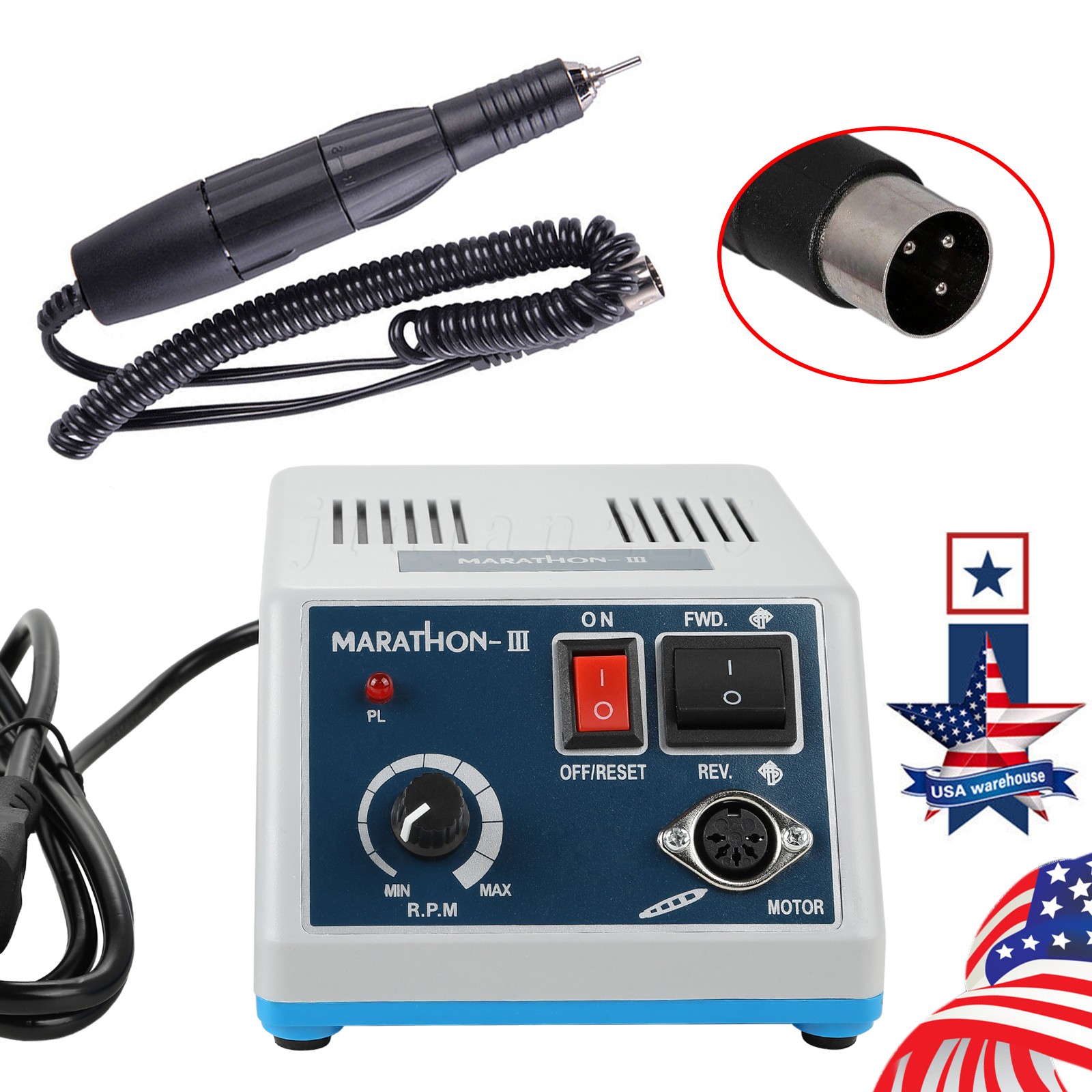 Dental Lab Marathon III Micromotor Polishing Handpiece Max 35K RPM Handpiece