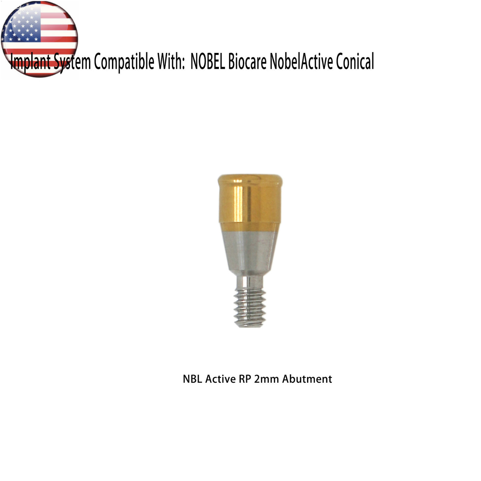 US Dental Attachment Locator Abutment for Nobel Biocare NP/RP 1-5mm Caps Kit