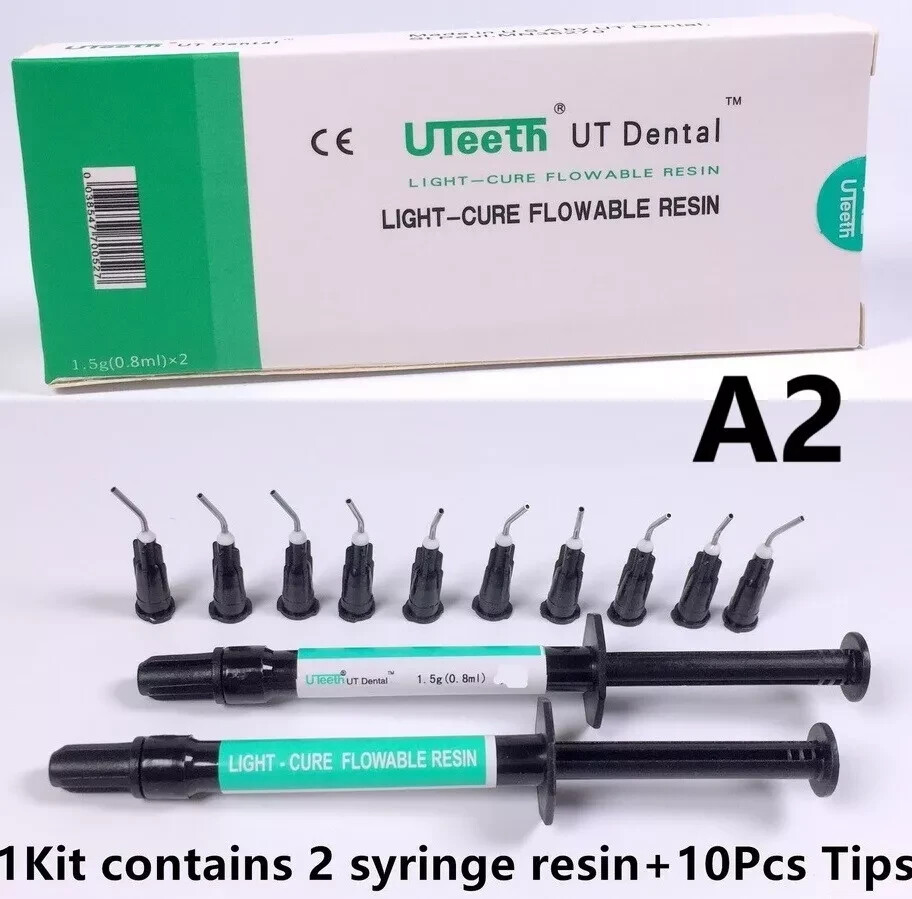 UTeeth Dental Composite Resin Flowable Light Cure Flow A1 A2 A3 Bonding Adhesive