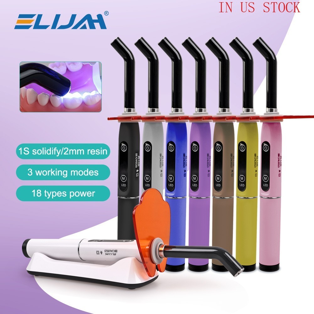 Dental Wireless Light Curing Machine 1s/2mm Resin Curing Light 800-2400mW/cm²-US