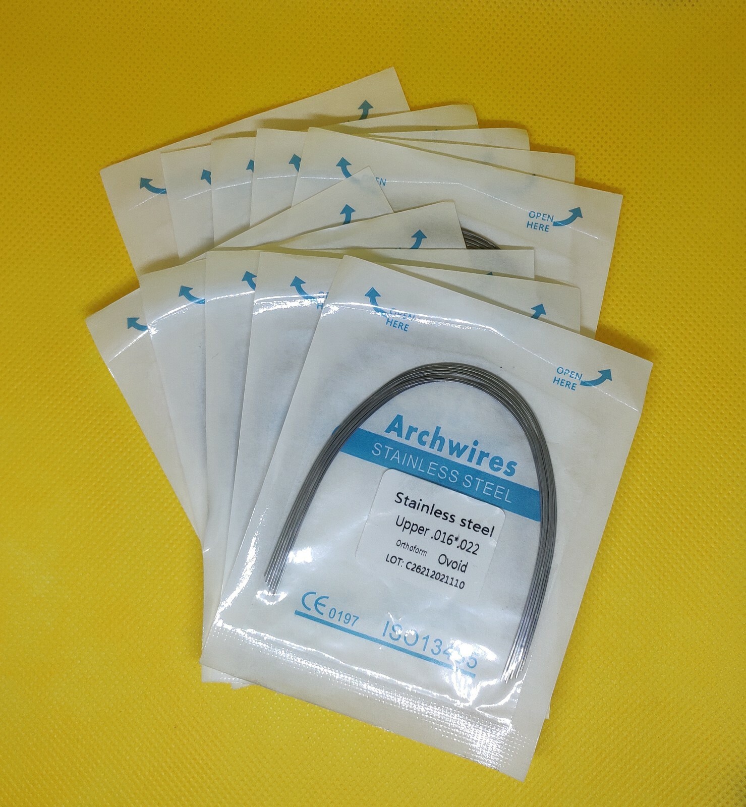 Dental Orthodontic Stainless Steel Rectangular Arch Wire Ovoid Natural Form