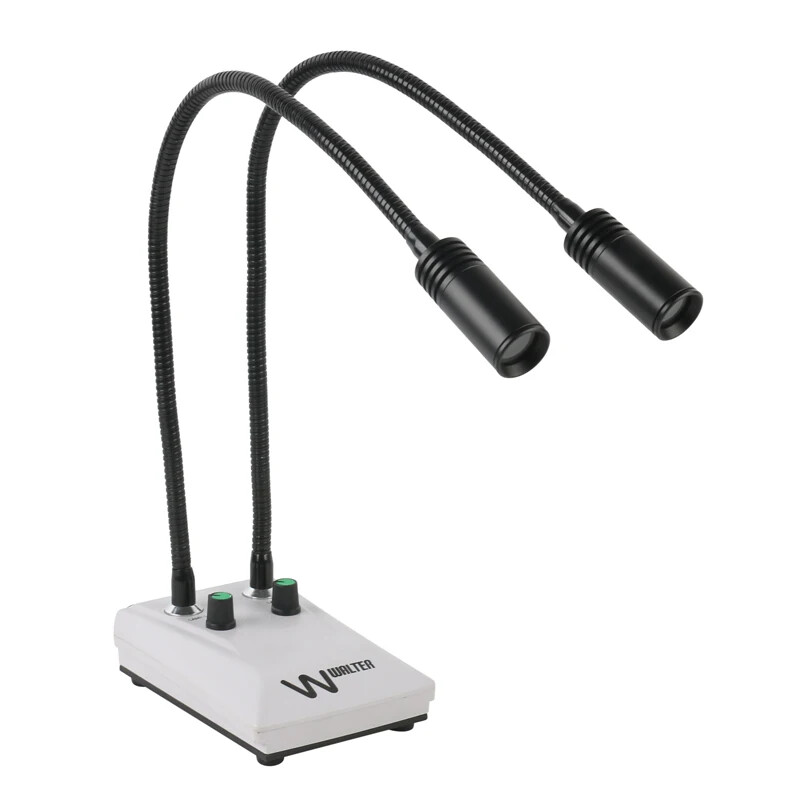 6W 110V 220V Stereo Microscope LED Light Illuminator Gooseneck Spotlight Lamp