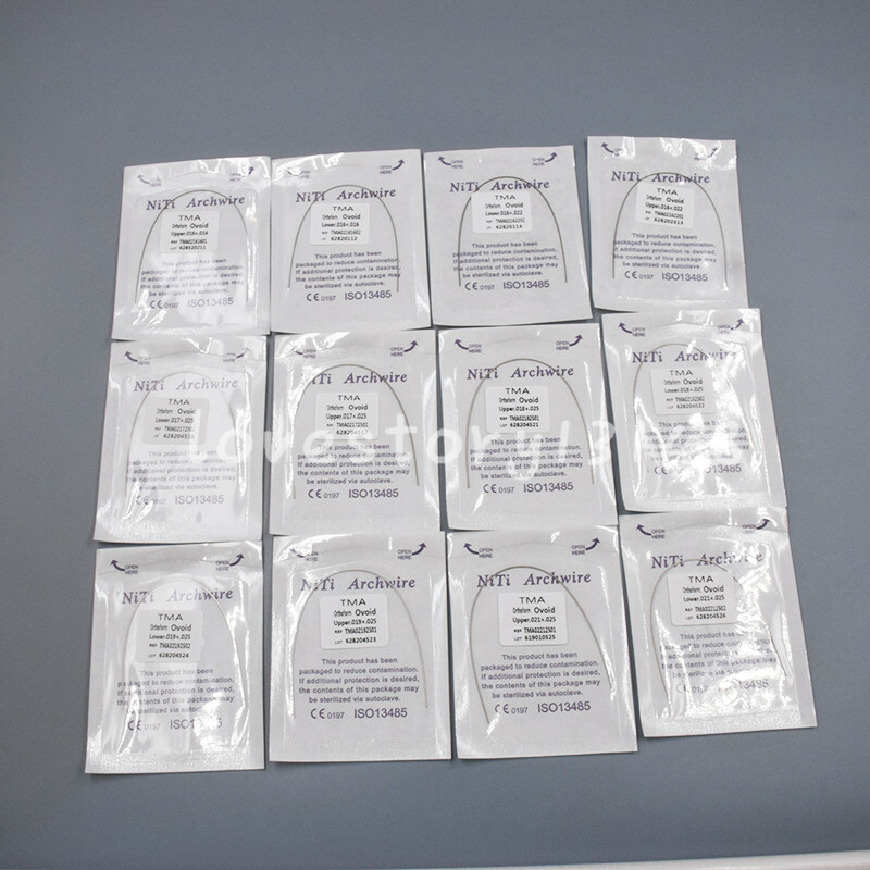Dental 50 Pcs Orthodontic Rectangular TMA Arch Wire Titanium Molybdenum Alloy