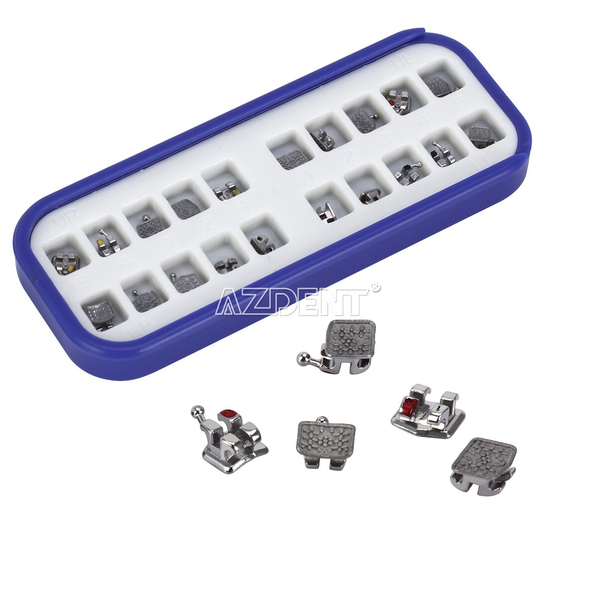 10Box AZDENT Orthodontic Dental Bracket Monoblock MIM Mini Roth.022 345 Hooks