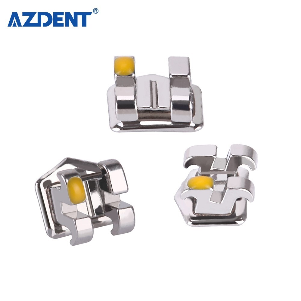 10 Kits AZDENT Dental Orthodontic Metal Bracket Braces Mini Roth .018 Hooks 345