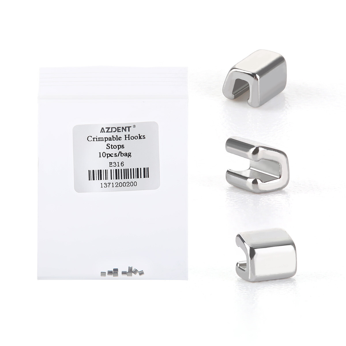 AZDENT Ortho Dental Crimpable Hooks 10pcs/pack Short/Long/Stop/Left/Right/Cross
