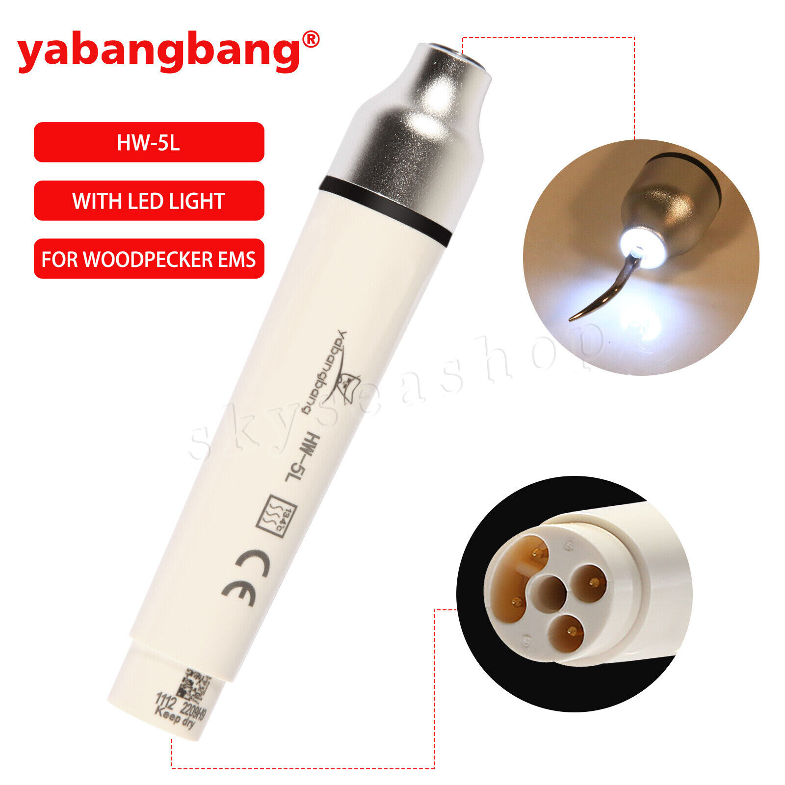 SANDENT Piezo Ultrasonic Scaler Scaling Perio Tips Fit EMS LED Handpiece HW-5L