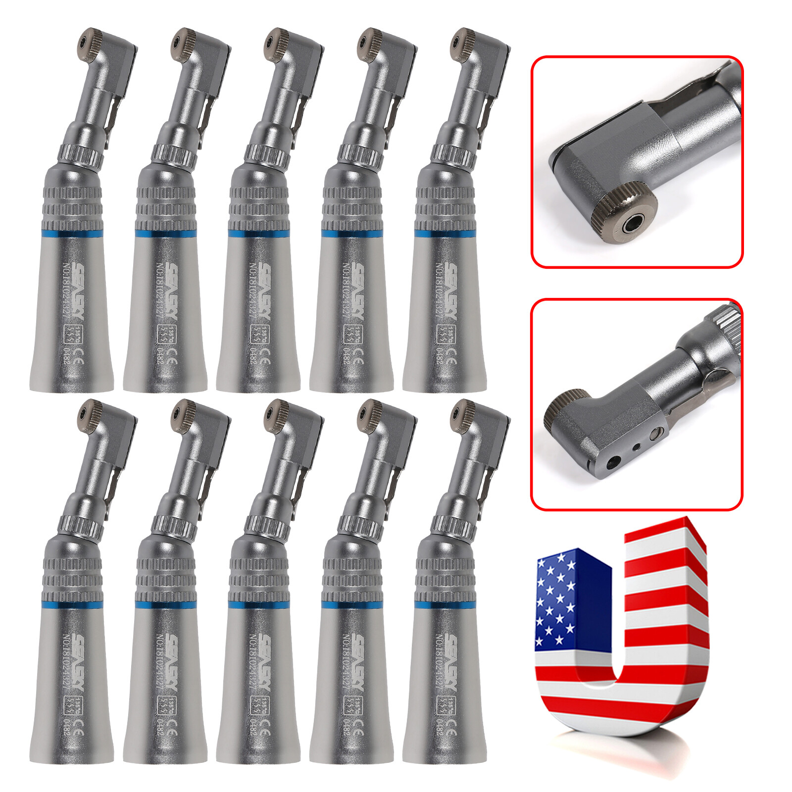 USA SEASKY Dental Slow Low Speed Handpiece Contra Angle Latch E-Type Attach YP
