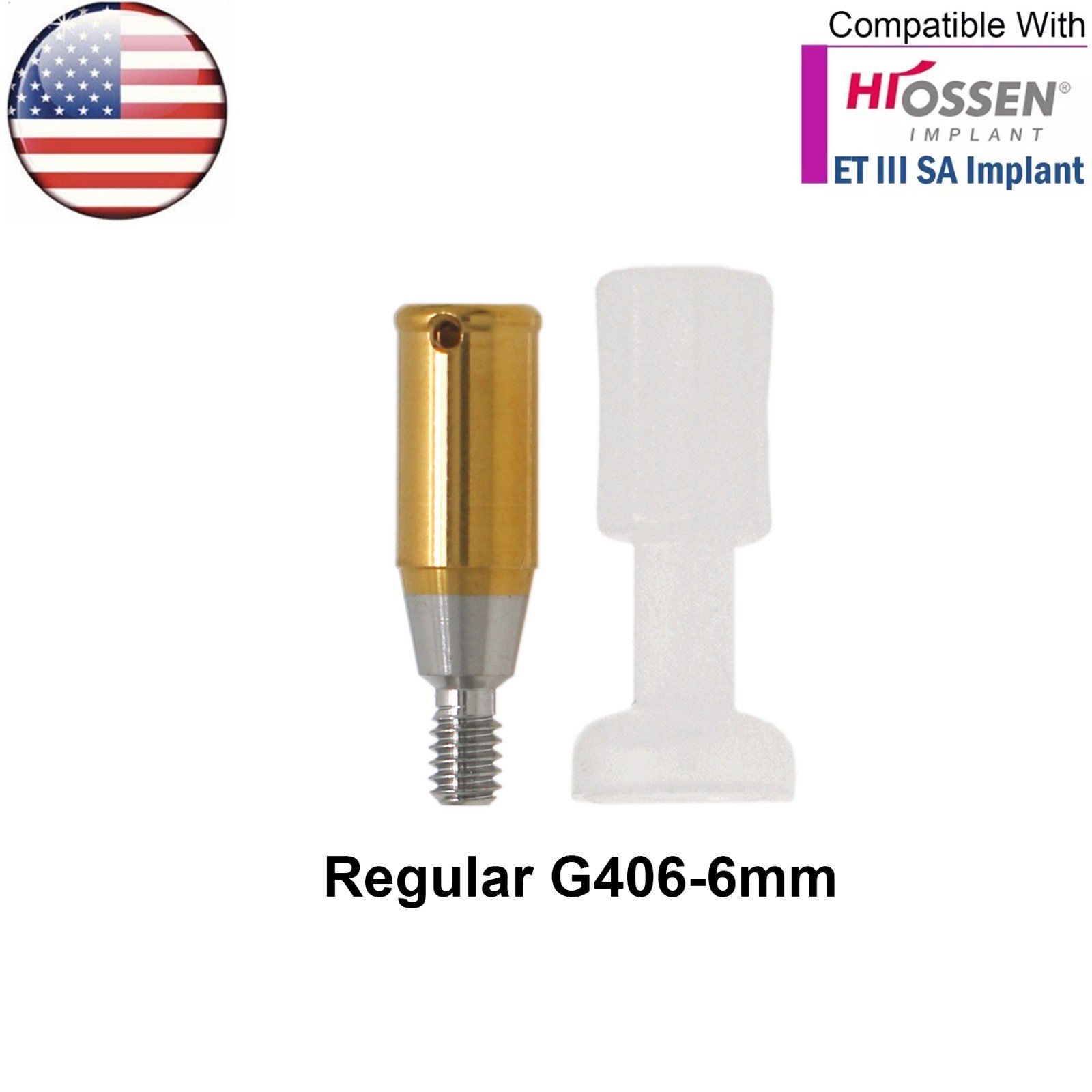 US Dental Overdenture Locator Abutment Regular & Male Caps For Hiossen Osstem ET