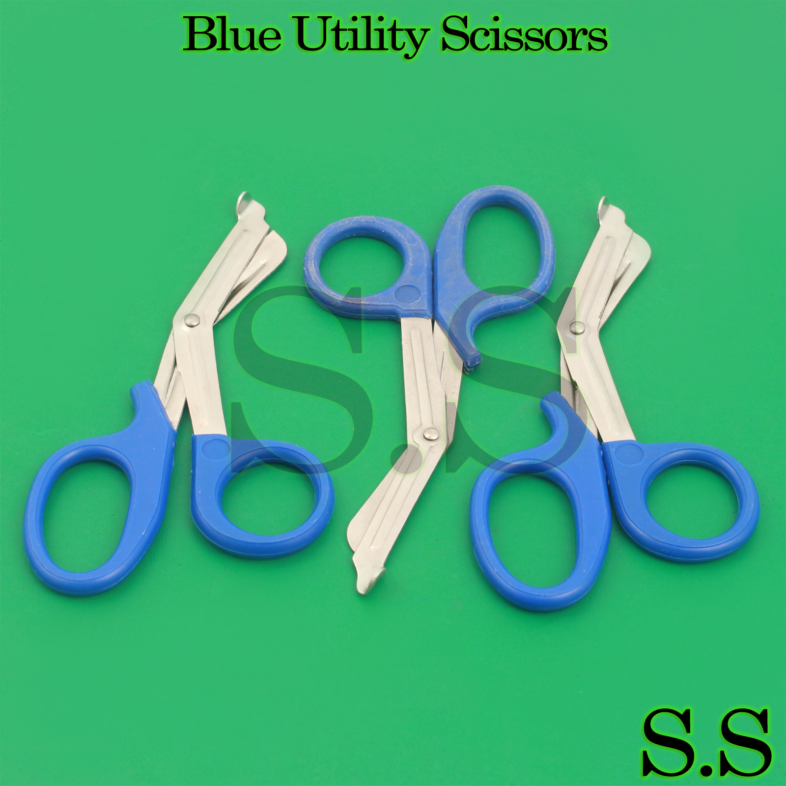 10 Pcs Blue Utility Scissors 7.25″ Multi-Purpose DIY EMS EMT Universal Shears