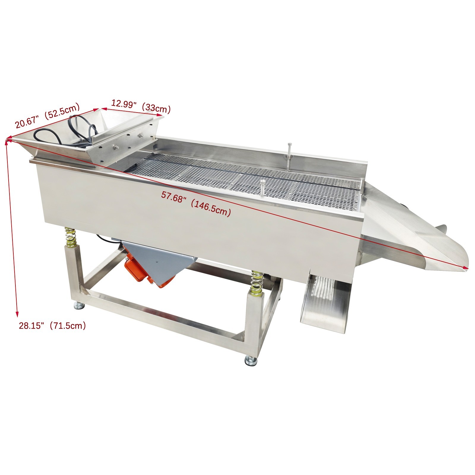 3-Layer Double Motor Linear Vibrating Screen with 10&8&5mm Screen 120W*2 110V