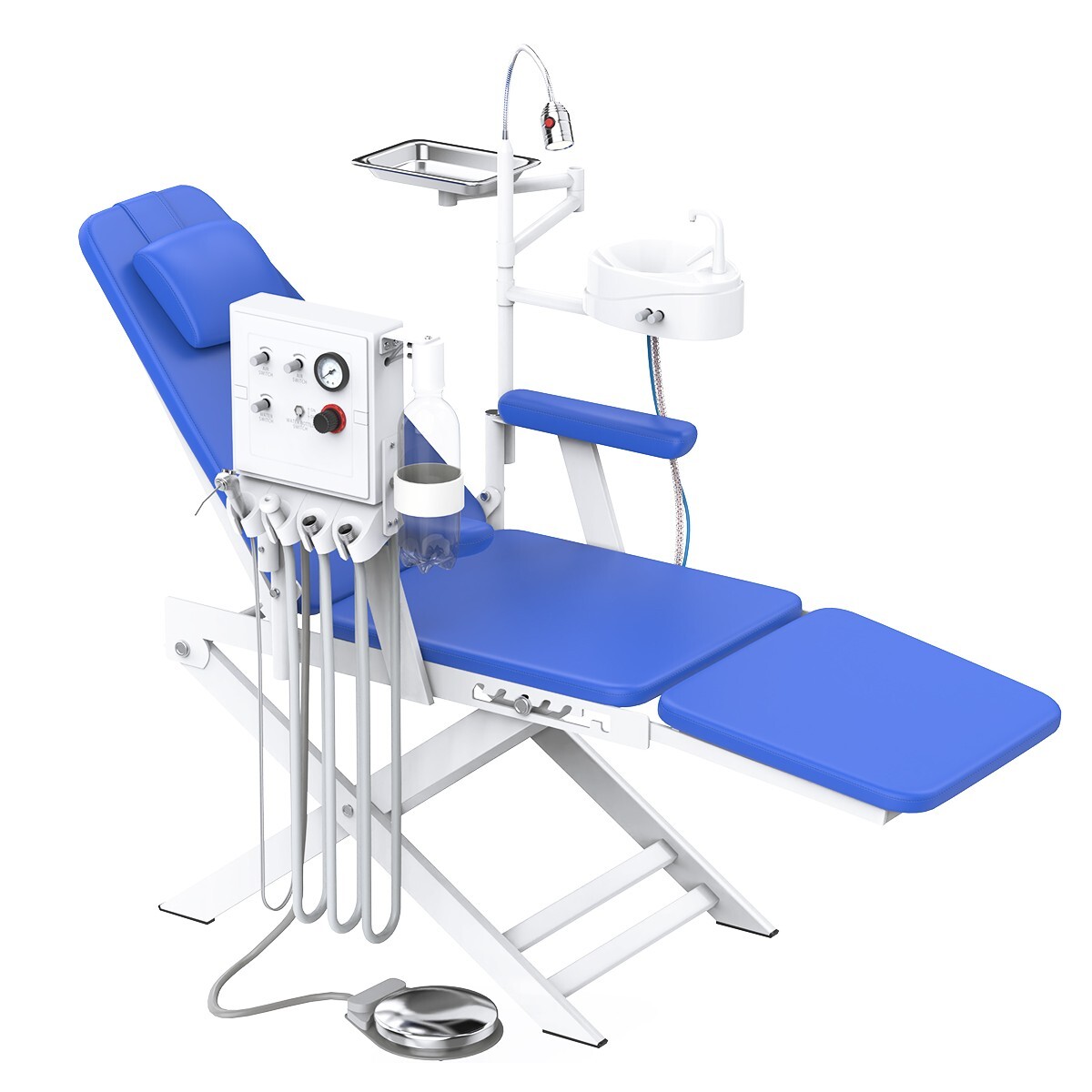 Unidad de turbina sillon plegable portátil dental Luz LED/silla de médico móvil