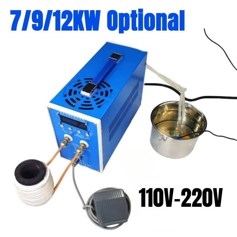 7/9/12KW High Frequency Induction Heater Melting Furnace Melting Heating Machine