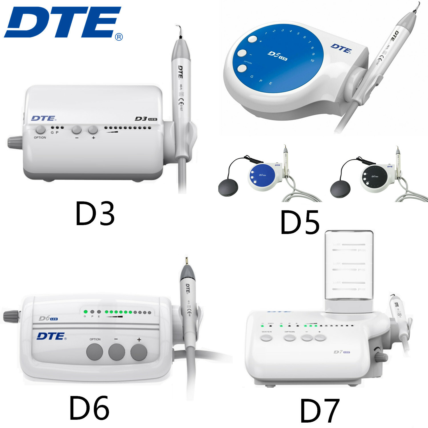 Woodpecker Dental Ultrasonic Piezo Scaler With LED Handpiece Tip DTE D3 D5 D6 D7