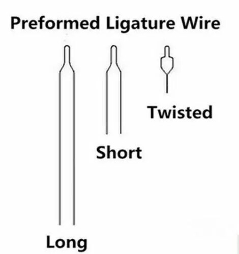 100Pc Dental Orthodontic Wire Kobayashi Preformed Ligature Ties Long/Short/Twist