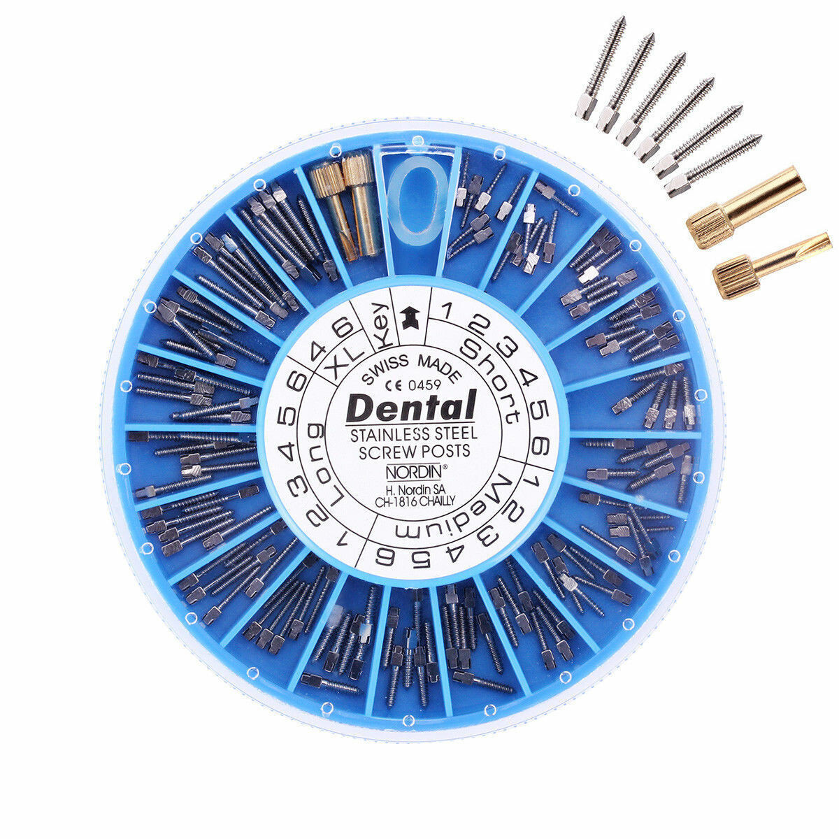 120/240 Pcs Dental Assorted Cross Head Root Conical Stainless Steel Screw Plated