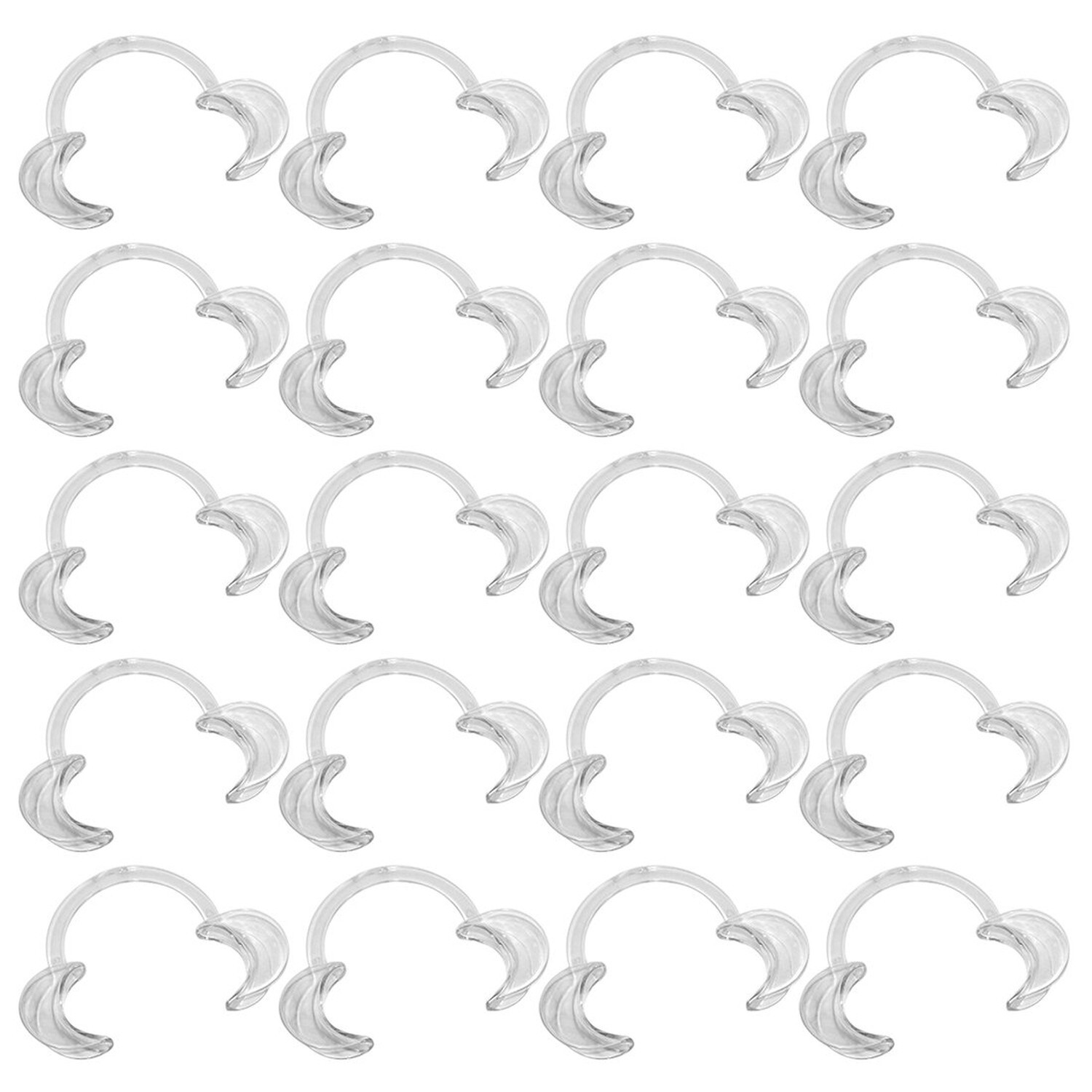 EZGO 20 Pieces (Size S) C-Shape Teeth Whitening Cheek Retractor, Disposable D…