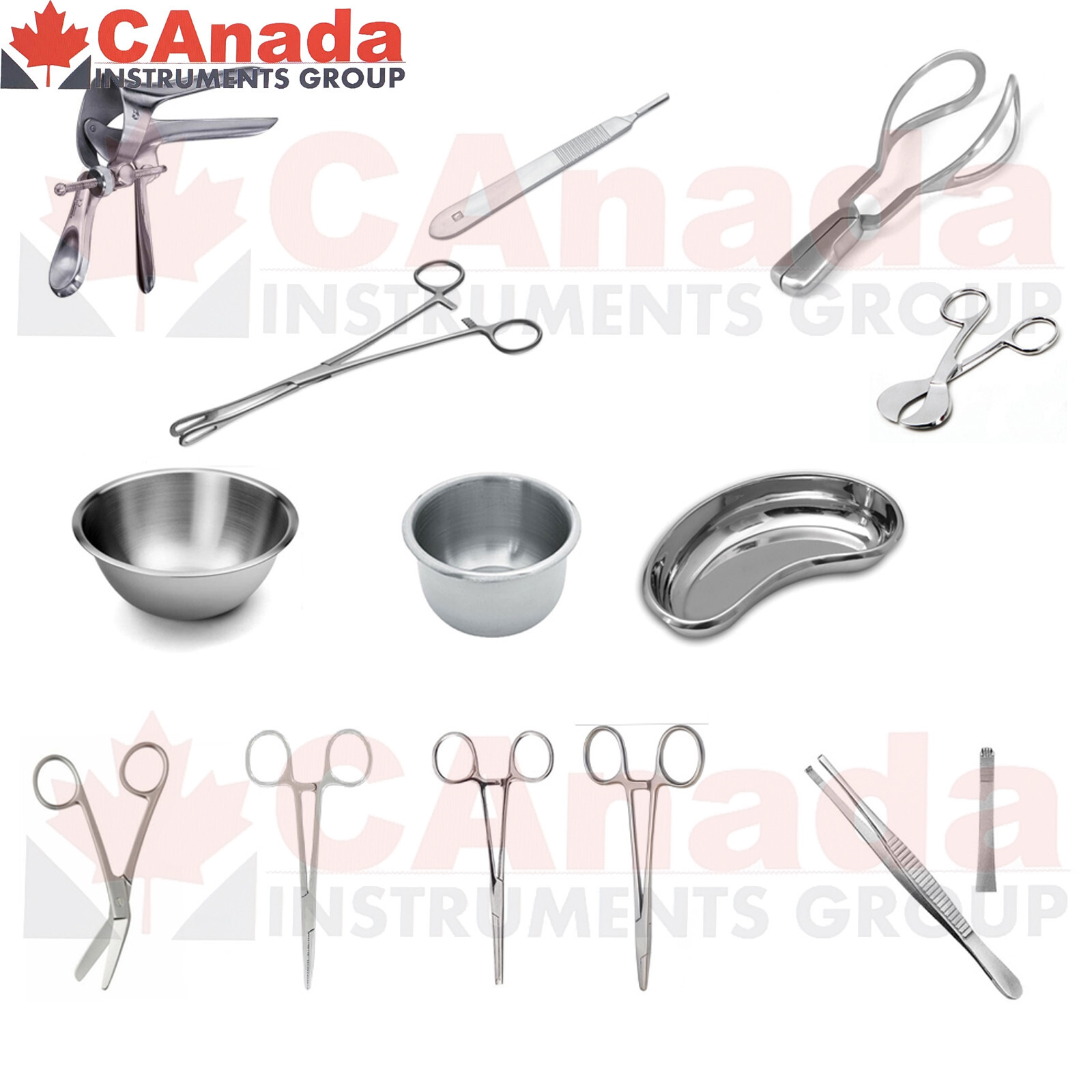 Basic Normal Delivery instruments Set 17 Pieces Gynecology Delivery Set