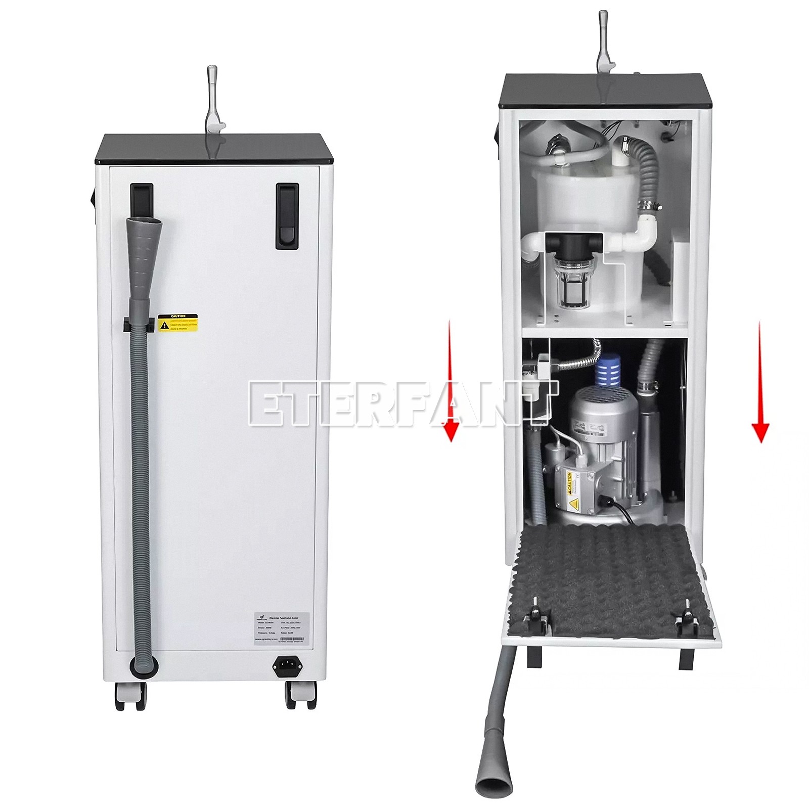 Electric Dental Suction Unit Machine Vacuum System Pump Semi-Dry Type Unit US