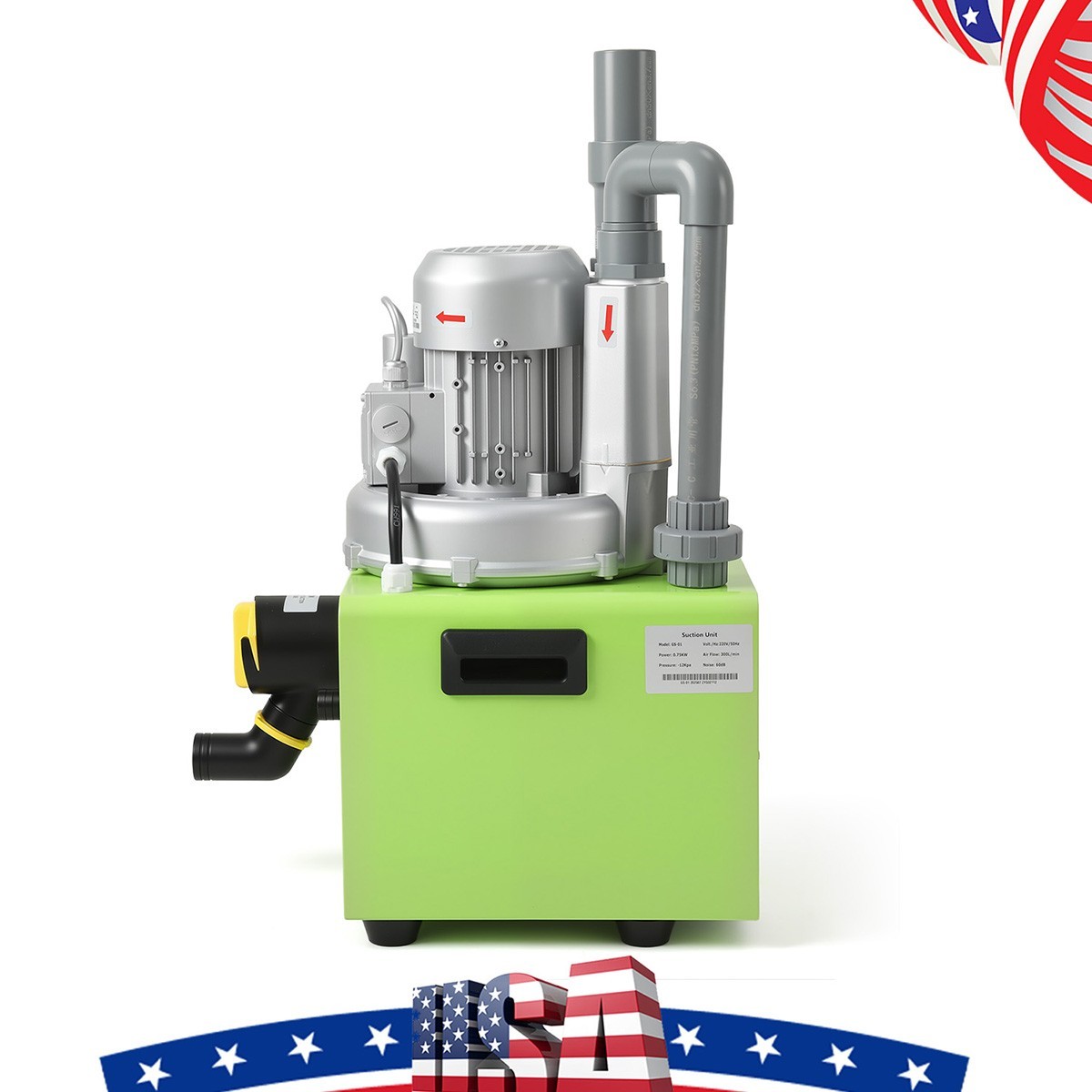 Dental Suction System with Strong Suction /Silent Air Compressor Oilless Free