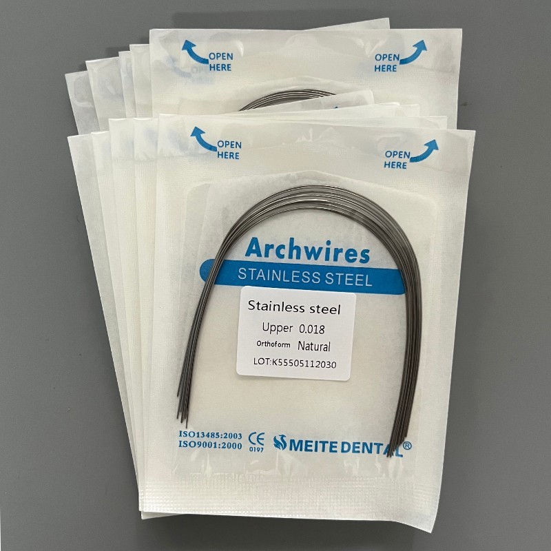 Dental Orthodontic Stainless Steel Round/Rectangular Arch Wires Natural