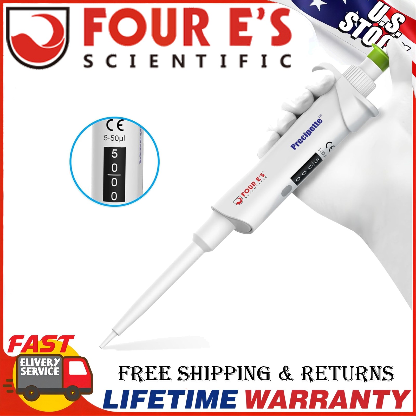 Adjustable Volume Single Channel Pipette Micropipette Pipettor Holder 0.1ul-10ml