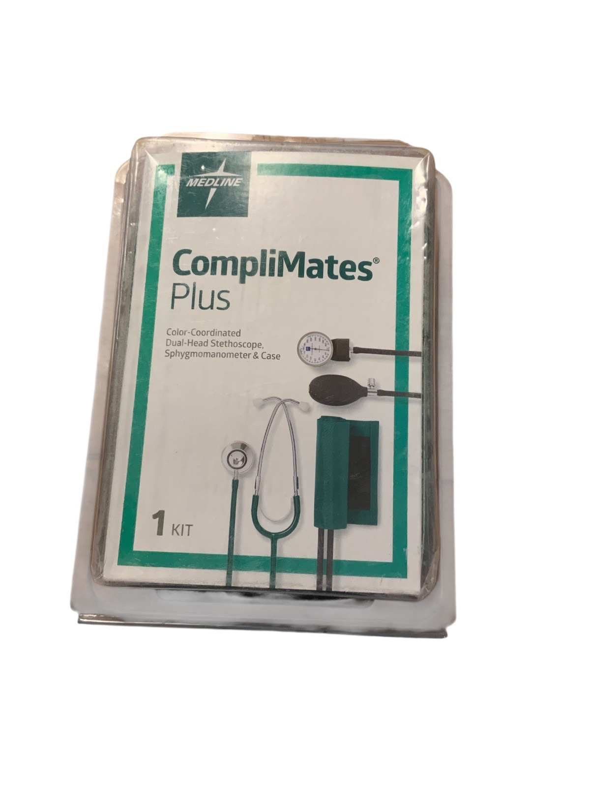 Medline Compli-Mates Plus BP Cuff & Dual Head Stethoscope Kit Teal