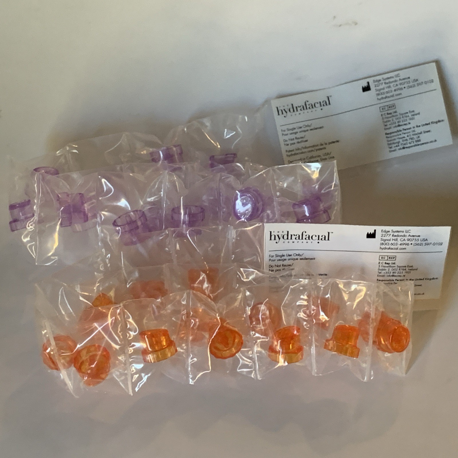2 Packs 15 ea. Hydropeel Tips: Orange & Purple Aggression – for Hydrafacial
