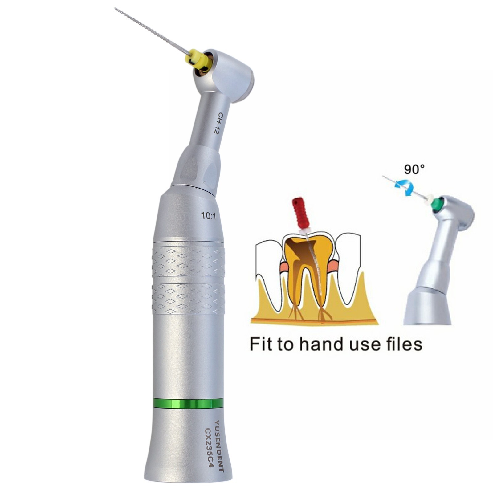 COXO Dental Reciprocating Contra angle Endo Handpiece 10:1 Glide Path M4 Safety